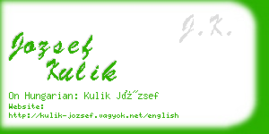 jozsef kulik business card